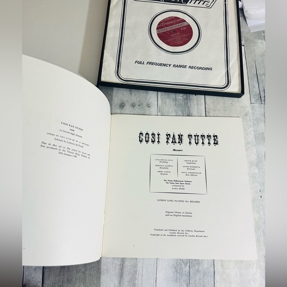 Mozart Cosi Fan Tutte Opera Treasury Series | 3 LP Box Set London - Picture 5 of 8